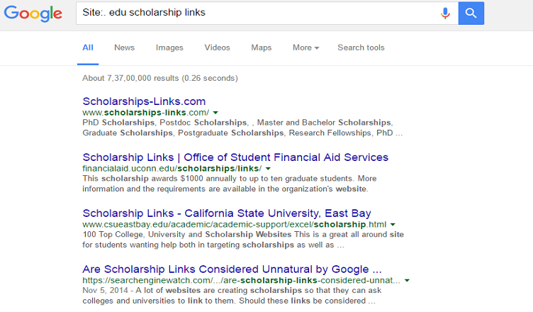 edu scholarship links