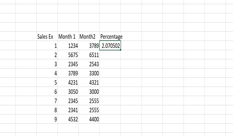 Excel data